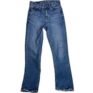 American Eagle Jeans Women's 00/ Short Blue Light Wash High Rise Mom Jeans